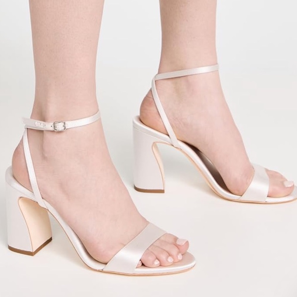 Loeffler Randall Malia White Curved-Heel Sandal 6.5